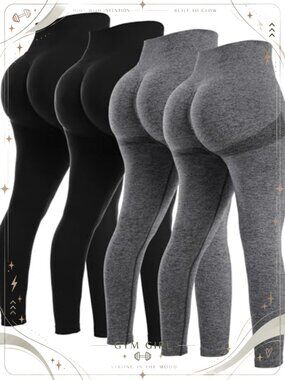 High Waist Seamless Scrunch Butt Leggings Squat Proof Workout Yoga Pants
